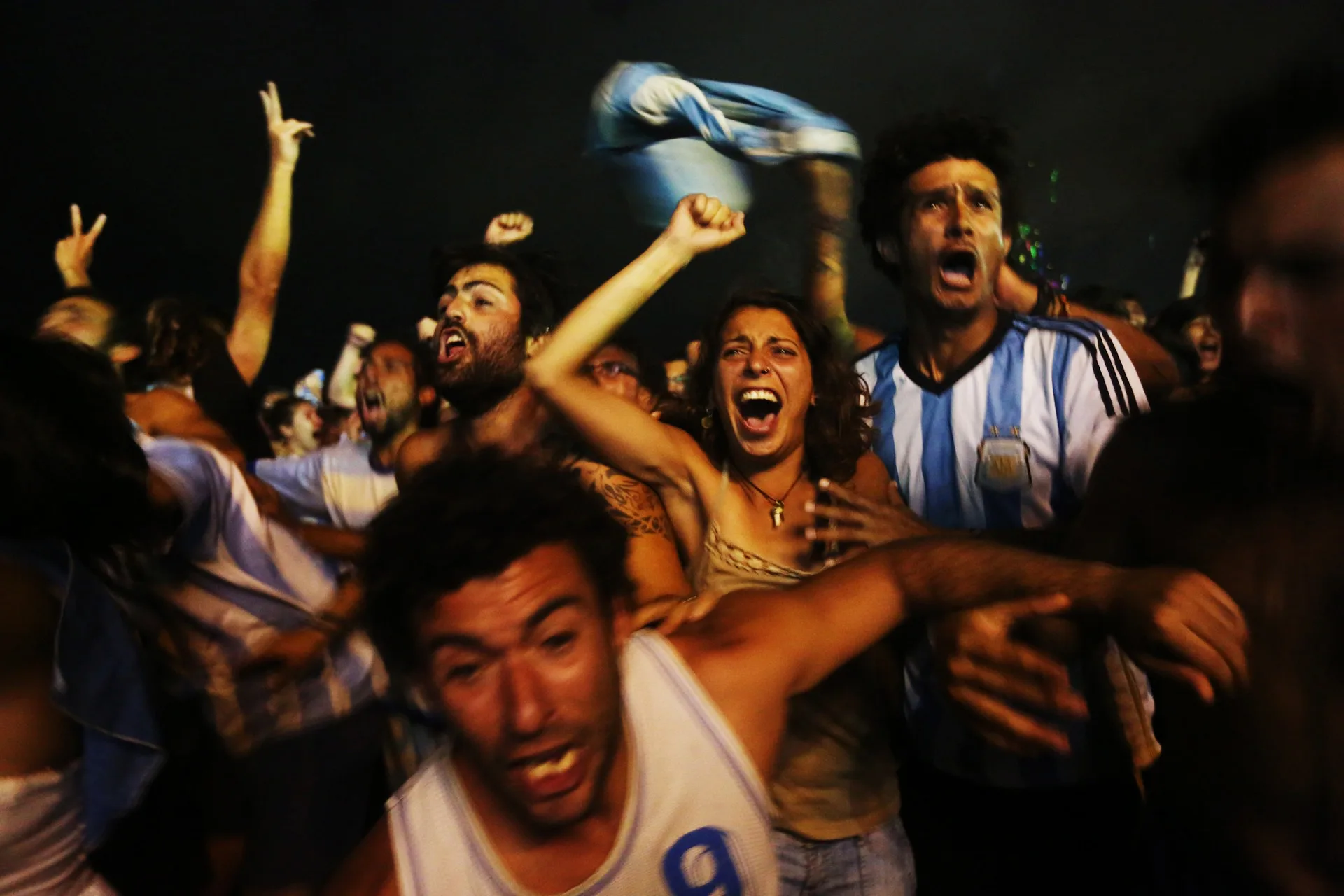 The beach erupts in celebrations as Argentina win on penalties