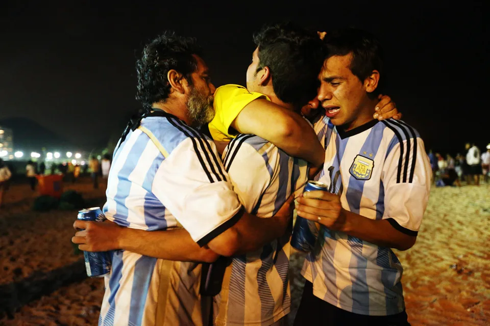Supporters of all ages collapse in tears
